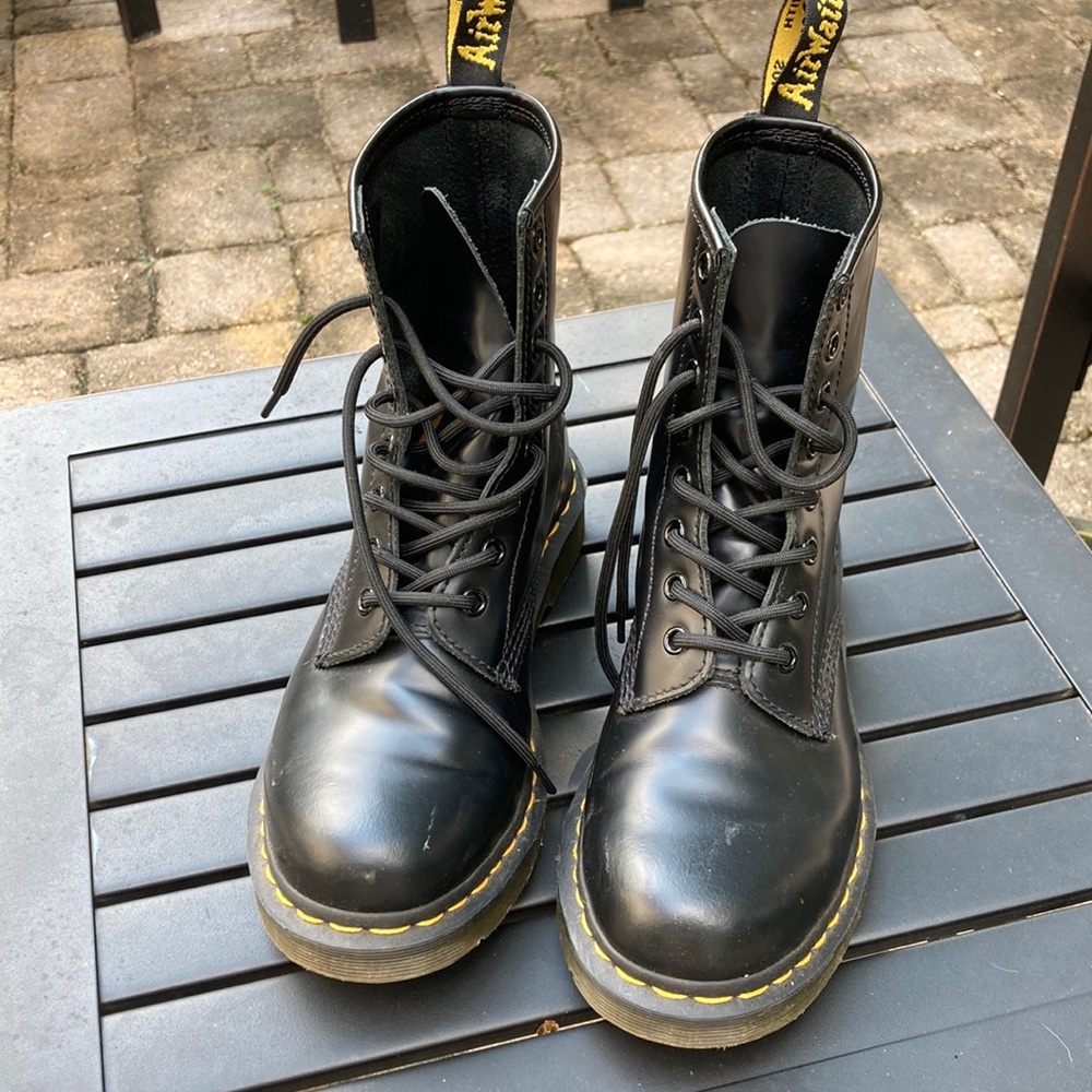 Dr. Martens classic black leather boot